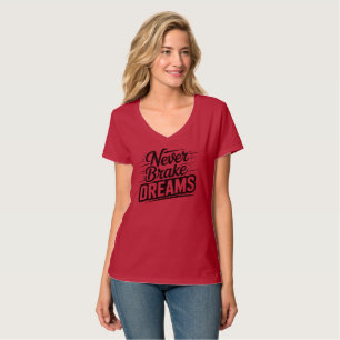 Camiseta Nunca Freie Sonhos   Tipografia Motivacional Femin
