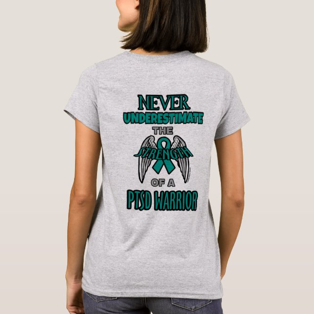 Camiseta Nunca… guerreiro de PTSD (Verso)