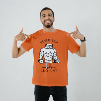 Camiseta Nunca Ignore o Dia da Perna - Engraçada Gengi