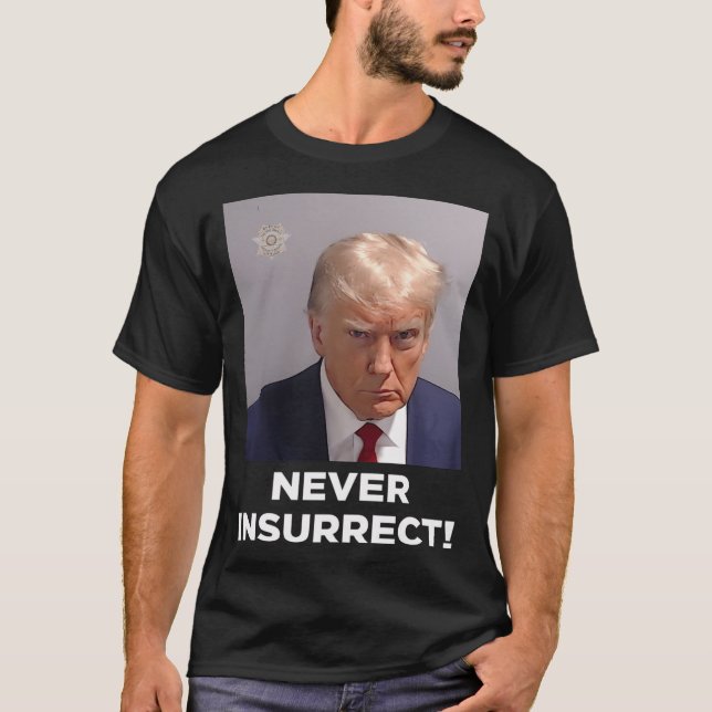 Camiseta Nunca Insurreto (Fundo Preto Ou Escuro) (Frente)