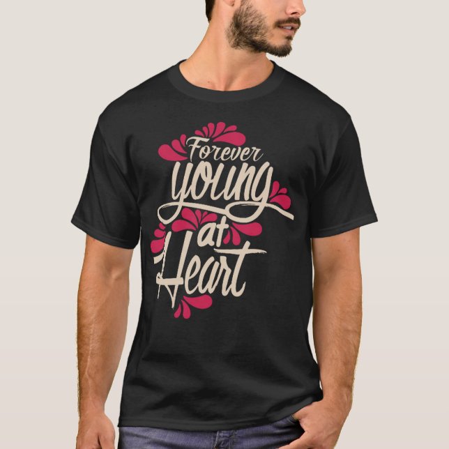 Camiseta Nunca jovem no coração (Frente)