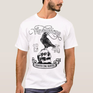 Camiseta Nunca Mais Cite O Poe Raven Edgar Allan