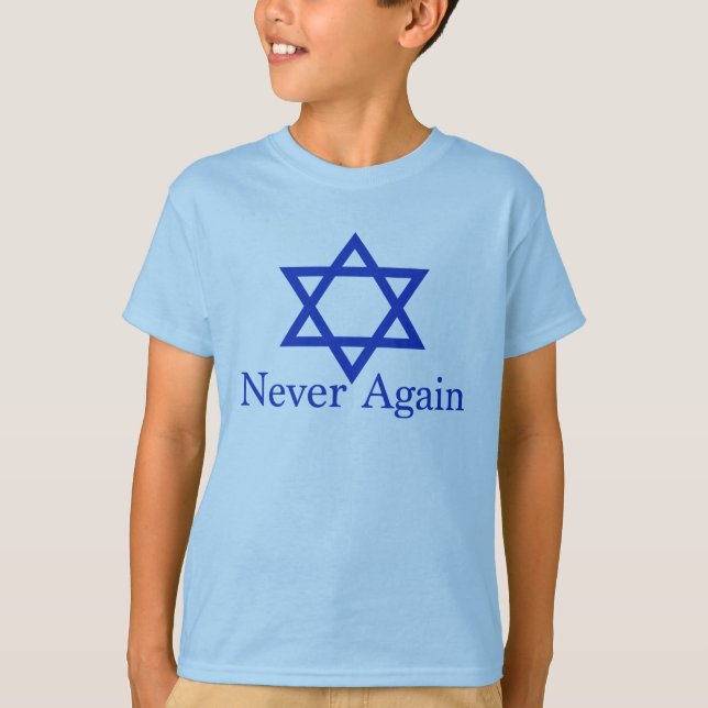 Camiseta Nunca Mais Crianças Judaicas Recordam O Holocausto (Frente)