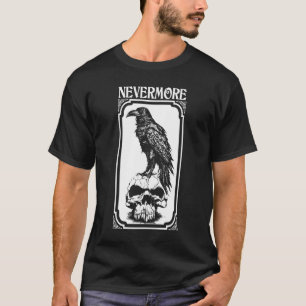 Camiseta Nunca mais   Edgar Allan Poe - Raven