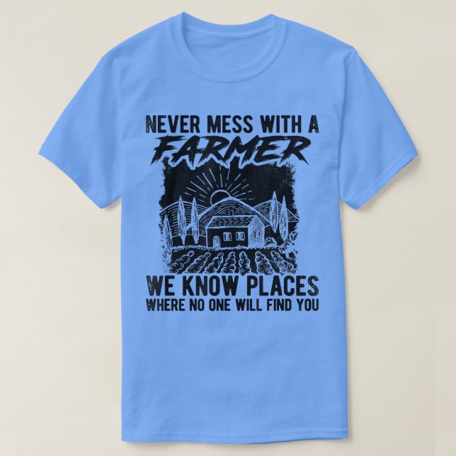 Camiseta Nunca Mal Com Um Agricultor Nós Conhecemos Lugares (Frente do Design)