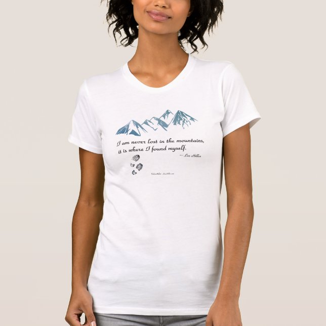 Camiseta Nunca me perco nas montanhas, é onde... (Frente)