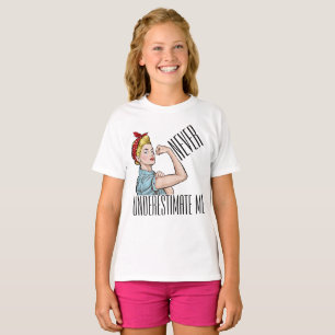 Camiseta Nunca Me Subestime - Poder para Meninas -