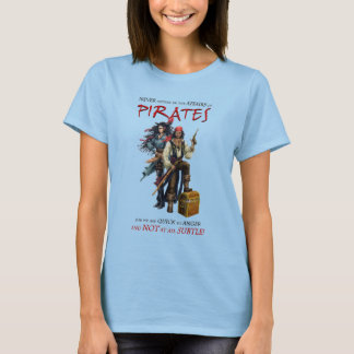 Camiseta Nunca Meditar Com Piratas