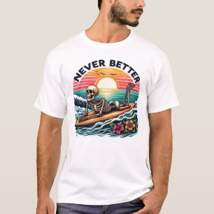 Camiseta Nunca Melhor - Skelset surf Sunset Wave Design