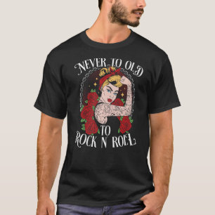 Camiseta Nunca Muito Velho Para Rock N´Roll Rockabilly Prem