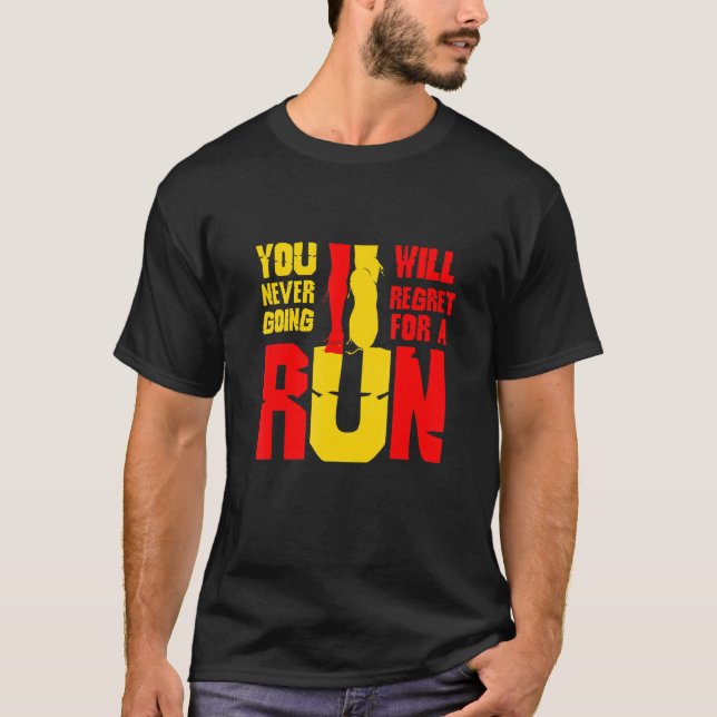 Camiseta Nunca O Arrependimento Vai Para Um Desenho Em Exec (Frente)