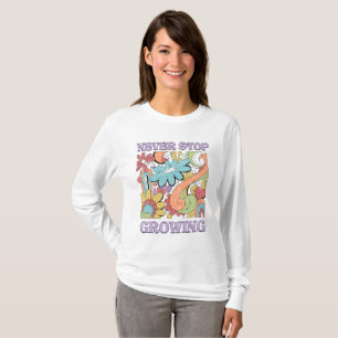Camiseta Nunca Pare de Crescer Retro