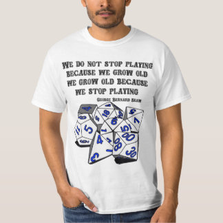 Camiseta Nunca pare de jogar - versão do RPG