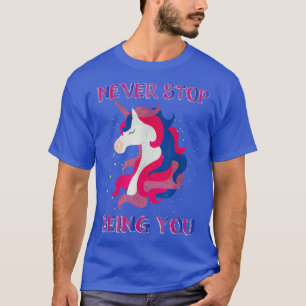 Camiseta Nunca Pare De Ser Você Um Orgulho Bi De Unicórnio