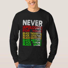 Camiseta Nunca Peir Arrependido, Mês da História Negra