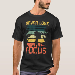 Camiseta Nunca Perder Foco Fotógrafo Acampando
