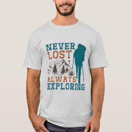 Camiseta Nunca Perdido - Explorar Sempre Camisa-T De Aventu
