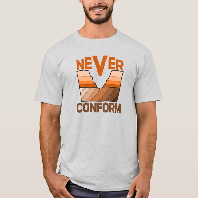 Camiseta Nunca se Conforme - Desconformidade Angular do Geó (Frente)