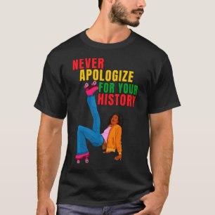 Camiseta Nunca se desculpe com o Nat do skater do cilindro