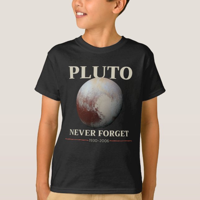 Camiseta Nunca se esqueça de Plutão 1930-2006 Science Plane (Frente)