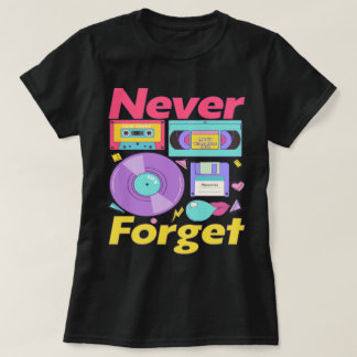 Camiseta Nunca se esqueça do disquete VHS Cassette Tape Vin