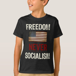 Camiseta Nunca Socialismo Antisocialista Republicano 