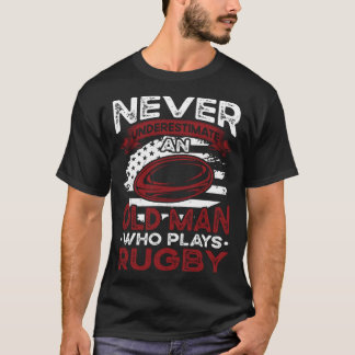 Camiseta Nunca Subestimar E O Velho Que Joga Rugby