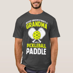 Camiseta Nunca Subestime A Vovó De Pickleball Engraçado