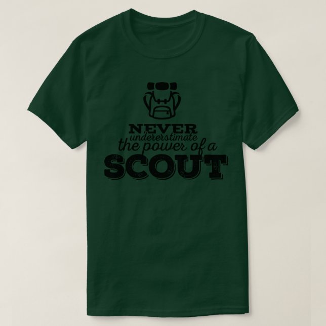 CAMISETA NUNCA SUBESTIME O PODER DE UMA ESCOUTA (Frente do Design)