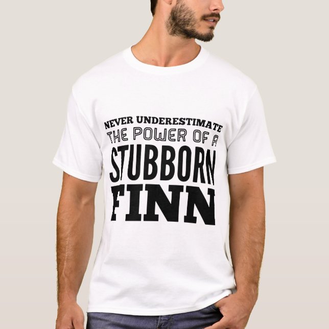 Camiseta nunca subestime o poder do gir teimoso do finn (Frente)