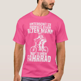 Camiseta Nunca Subestime O Velho No Esqueleto De Bicicleta