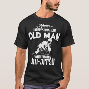 Camiseta Nunca Subestime O Velho Que Treina Jiu-Jitsu F