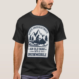 Camiseta Nunca Subestime Roupas De Esqui Para Avô De Moto D