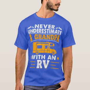 Camiseta Nunca Subestime Um Avô Com Um Acampamento RV F