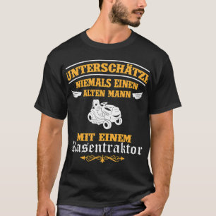 Camiseta Nunca subestime um homem com trator de grama