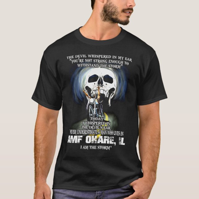 Camiseta Nunca subestime um homem de IL OHARE AMF (Frente)
