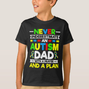 Camiseta Nunca Subestime um Pai com Autismo - Conscientizaç