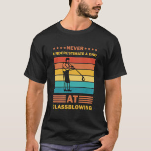 Camiseta Nunca subestime um Pai no brilho