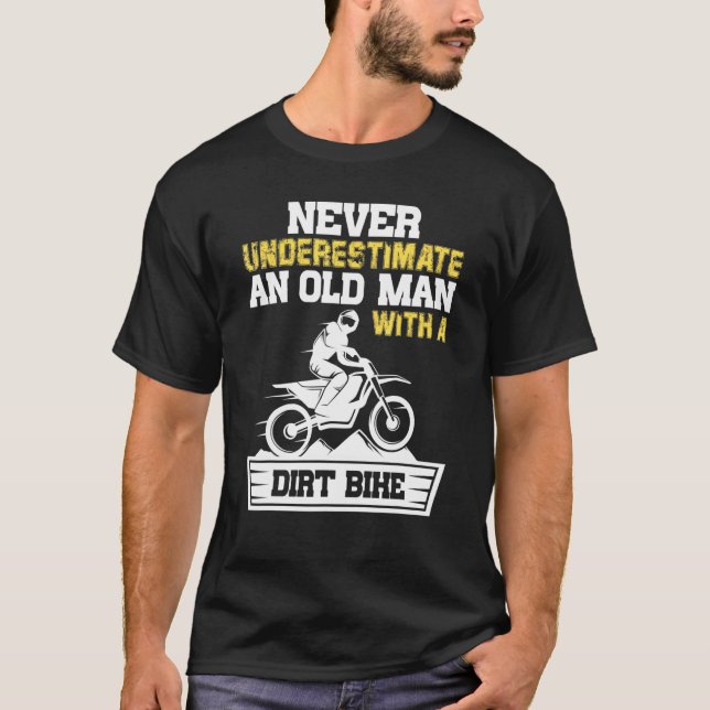 Camiseta Nunca Subestime Um Velho Com Uma Bicicleta Dir (Frente)