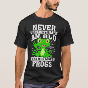 Camiseta Nunca Subestime Um Velho Que Adora Sapos