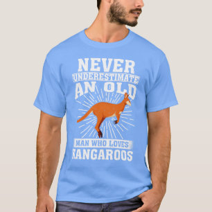 Camiseta Nunca Subestime Um Velho Que Ama Cangurus