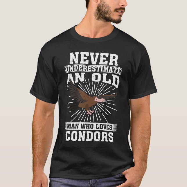 Camiseta Nunca Subestime Um Velho Que Ama Condores (Frente)
