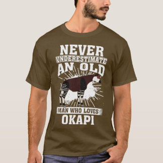 Camiseta Nunca Subestime Um Velho Que Ama Okapis