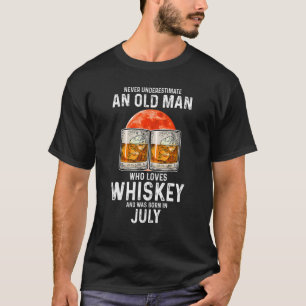 Camiseta Nunca Subestime Um Velho Que Ame Whiskey J