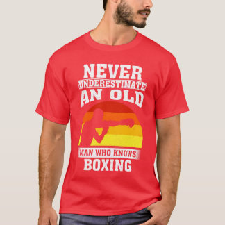 Camiseta Nunca Subestime um Velho que saiba Boxear