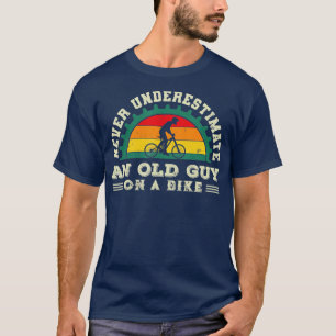 Camiseta Nunca Subestime Uma Cara Velha Numa Bicicleta Engr