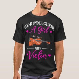Camiseta Nunca Subestime Uma Garota Com Um Violino