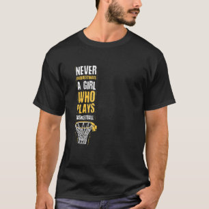 Camiseta Nunca Subestime Uma Garota Que Joga Pica De Basque