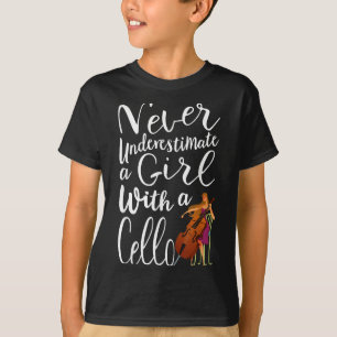 Camiseta Nunca Subestime Uma Rapariga Com Uma Cotação Legal