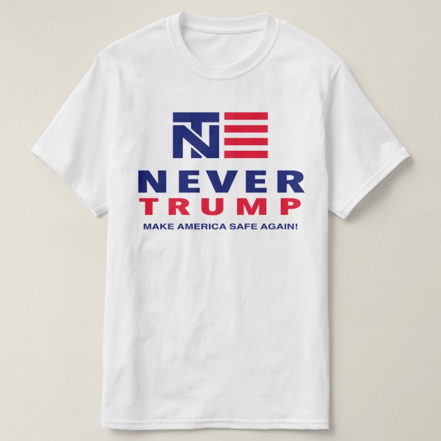 CAMISETA "NUNCA TRUNFO: FAÇA O COFRE FORTE DE AMÉRICA OUTRA (Frente do Design)